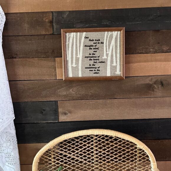 Vintage 1980’s Hand Stitched Wood Framed Qoute - Love Friendship Relationship - Picture 6 of 9